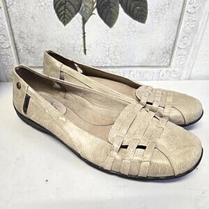 LifeStride Soft System Neutral Beige Flats Size 9 M
